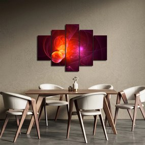 Tabloul modern cu abstracțiune roz (150x105 cm)