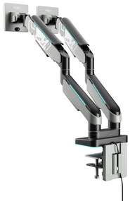 Suport dublu pentru monitoare de 49 de inchi, gri-negru RGB X-Arm Dual