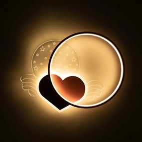 Brilagi - Plafonieră LED pentru copii LOVE, 48W, 230V, 3000/4500/6000K, roz