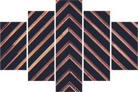 Tablou - Motiv de lemn pe fond negru (150x105 cm)