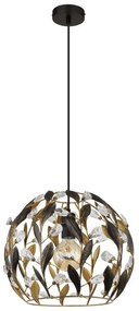 Lustra neagra din metal negru cu auriu MIKA