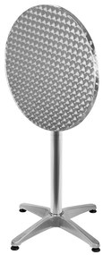 2 in 1 Masa inalta /Masa bistro Reglabil pe inaltime Pliabil Aluminiu Ø 60 cm