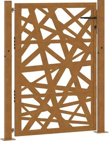 vidaXL Poartă de grădină 100x125 cm, oțel rezistent la intemperii, design luminos