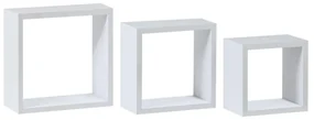 Set 3 rafturi de perete Pentiassona (alb mat). 1121159