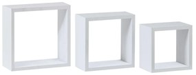 Set 3 rafturi de perete Pentiassona (alb mat). 1121159