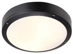 Plafoniera aluminiu negru, diametru 28cm, IP44 Desi 77646003NL