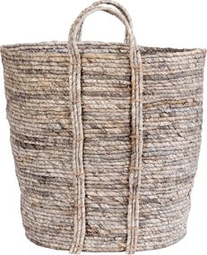 Coș Udine, frunze de porumb, gri, ø41x49 cm