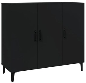 812502 vidaXL Servantă, negru, 90x34x80 cm, lemn compozit