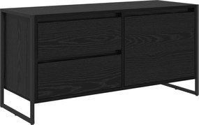 vidaXL Cabinet TV Stejar Negru 100 x 36 x 49.5 cm Lemn compozit