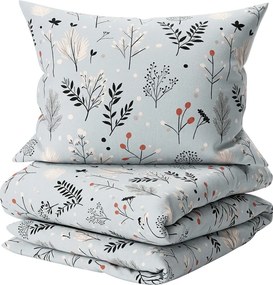 Lenjerie de pat din flanel FROST BOTANIC gri deschis Dimensiune lenjerie de pat: 70 x 90 cm | 140 x 200 cm