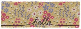 Covoraș de intrare din fibre de nucă de cocos 40x120 cm Hello Scribbly Floral – Artsy Doormats