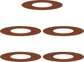 vidaXL potrivit pentru inele de copac plat 5 pcs Maro Ø30 / 60 cm