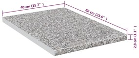 Blat de bucatarie, gri cu textura granit, 40x60x2,8 cm, PAL gri granit, 40 x 60 x 2.8 cm, 1