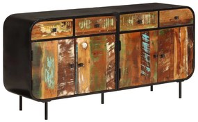 vidaXL Dulap, 140x35x70 cm, lemn masiv reciclat și metal