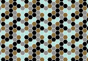 Fototapet - Hexagon mozaic (254x184 cm)