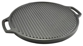 Placa grill BBQ față dublă 45cm rotunda, fonta Perfect Home 12972