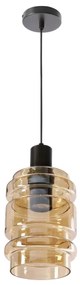 Pendul pe cablu RADON 1xE27/40W/230V bej fumuriu