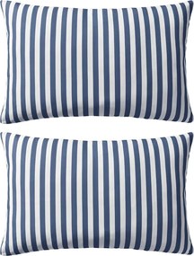 vidaXL Perne de exterior, 2 buc., bleumarin, 60x40 cm, imprimeu dungi