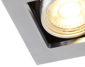 Set 6 Spoturi Incastrabile Aluminiu Rectangulare 2 Lumini - Qure