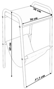 Măsuță laterală Leloku (negru + pin atlantic). 1094703