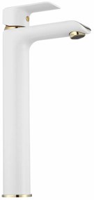Baterie Bloom inalta alb/auriu H30 cm
