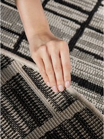 Covor pentru exterior și interior negru/crem rotund ø 200 cm Haringey Crouch – Ted Baker