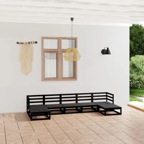 vidaXL Set mobilier de grădină, 7 piese, lemn masiv de pin