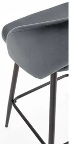 Scaun de bar 89x49 cm gri/negru