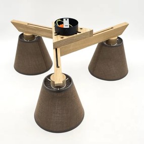 Lustră aplicată Brilagi ANTHONY 3xE14/40W/230V stejar/maro