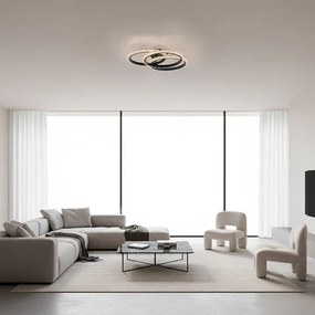 JUST LIGHT. 14734-18 - Plafonieră LED GLITRA LED/37W/230V, Ø 50 cm, neagră