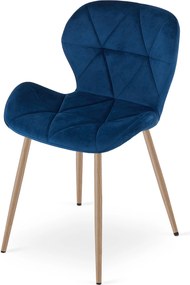 Scaun de masa MANGO VELVET, albastru