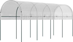 Outsunny Seră de grădină seră pentru roșii 4 x 1,20 x 1,70 m 5 arcade din oțel, pânză din PE | Aosom Romania