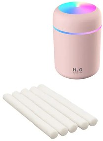 Umidificator de aer cu ultrasunete cu difuzor aromaterapie cu LED, 300 ml