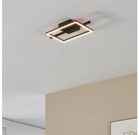 Plafonieră LED dimabilă Eglo 901115 AMANDOLO LED/17W/230V negru + telecomandă