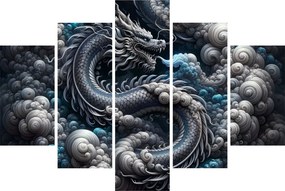 Tablou – Dragon în fum (150x105 cm)
