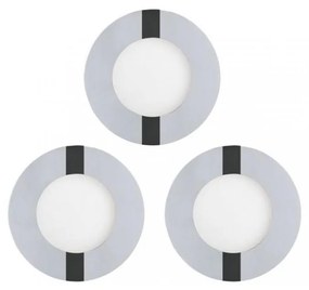 Eglo 78733 - Set de 3 spoturi LED încastrate pentru baie FUEVA 1x LED/2,7W/230V IP44