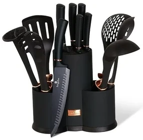 Set de ustensile de bucătărie Berlinger Haus 12 piese Black Rose Collection