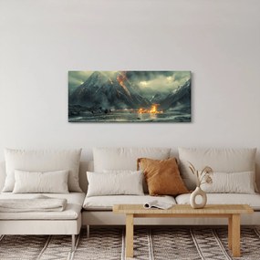Tablou - Erupție vulcanică (120x50 cm)