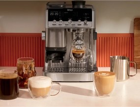 Espressor manual cu rasnita Ninja Luxe Café Mini ES352EU, 1650 W, 9 bar, 250 g, 1,3 l, Barista Assist, 3 setari pentru spumare, 6 tipuri de espresso,Otel inoxidabil