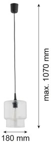 Lustră pe cablu NEWA 1xE27/15W/230V transparentă Argon 3275