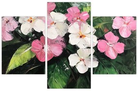 Tablou - Flori roz și albe (90x60 cm)