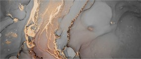 Tablou - Marmură gri-auriu (120x50 cm)