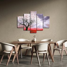 Tablou cu pomul roșu (150x105 cm)