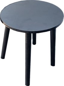 Masuta cafea rotunda HouseXL® Black Coffee Table, Din MDF, Diametru 35 cm, Pentru living si terasa, Inaltime 36 cm, Negru