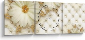 Tablou - Colaj auriu (cu ceas) (90x30 cm)