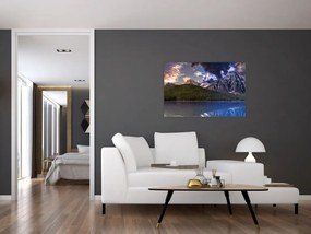 Tablou cu lac și munți (90x60 cm)