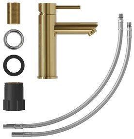 Baterie de lavoar BATH DELUXE 28-017-03-64-02 RINGSTED 17,8 cm alamă lucioasă