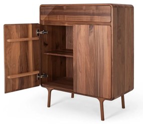 Comodă maro din lemn de nuc 90x110x45 cm Fawn – Gazzda