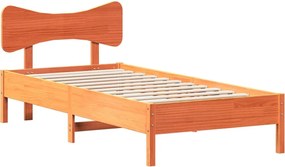 vidaXL Cadru pat fără saltea, maro ceruit, 90x190 cm, lemn masiv pin