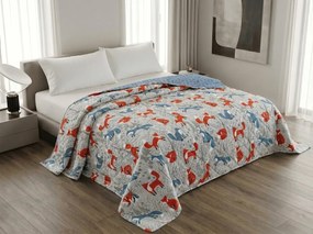 Cuvertura de pat FOXIVA gri, 100% bumbac Dimensiune: 170 x 210 cm